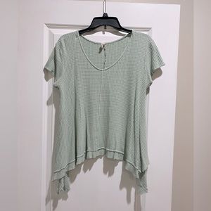 Lazy Sundays Waffle Short Sleeve- mint green- size S